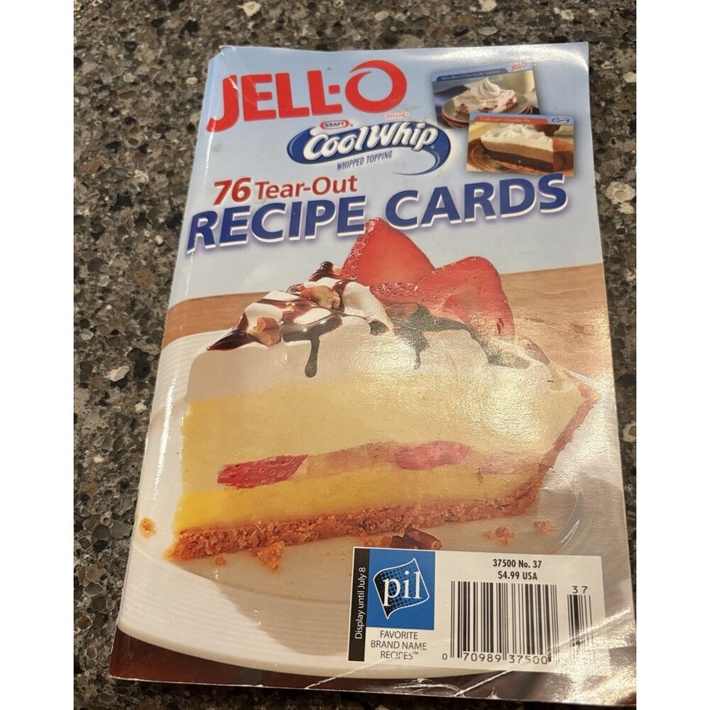 Jello & Cool Whip Recipe Card Cookbook 76 Tear Outs Retro Kitchen Desserts 2008